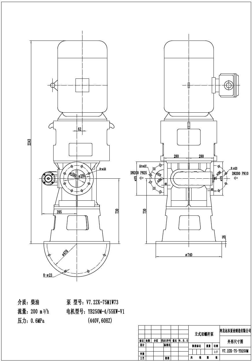 立式雙螺桿泵